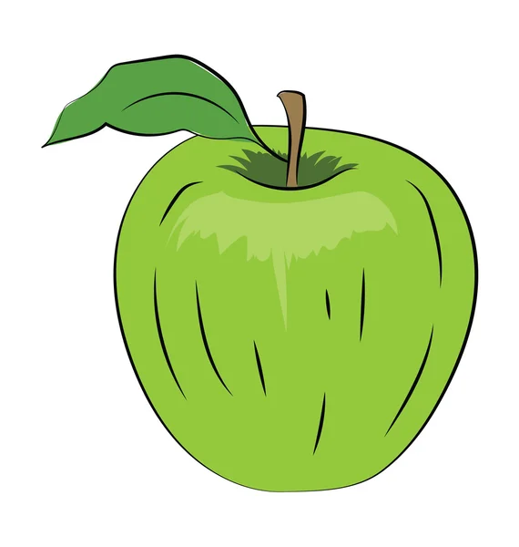 Apfel Hand gezeichnet Vektor-Symbol — Stockvektor