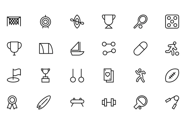 Sports Outline Vector Icons 4 — 스톡 벡터