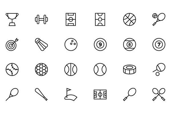 Sports Outline Vector Icons 1 — Stok Vektör