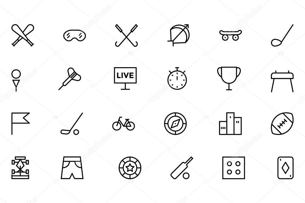 Sports Outline Vector Icons 2