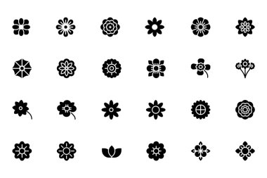 Flowers and Floral Vector Icons 1