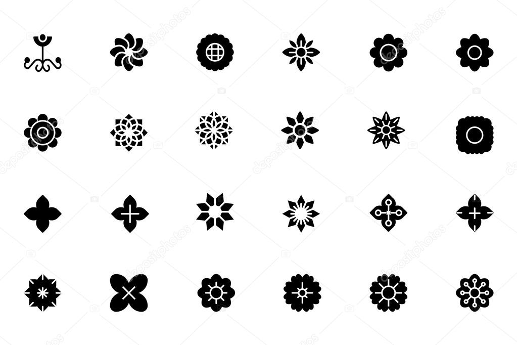 Flowers and Floral Vector Icons 2