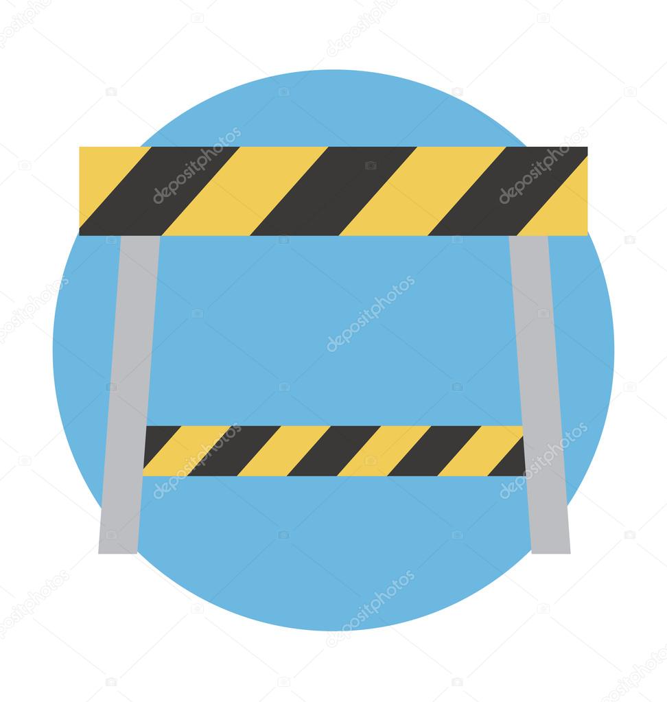 Construction Barrier Vector Illustration