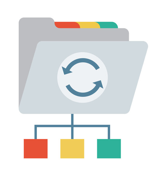Векторная иллюстрация сетевых папок
