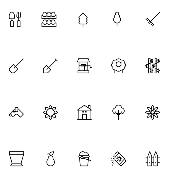 Agriculture Line Vector Icons 4 — Stock Vector