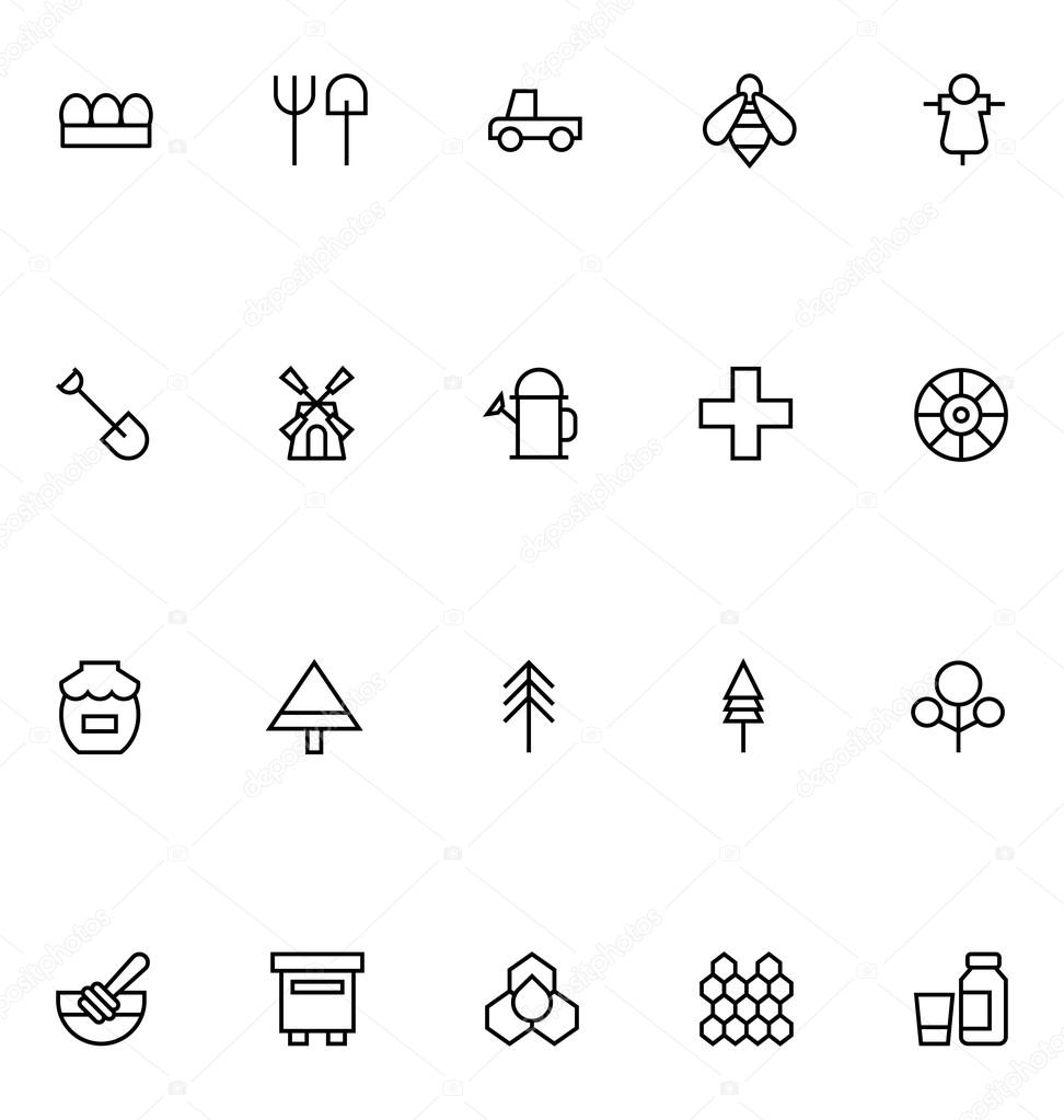Agriculture Line Vector Icons 3