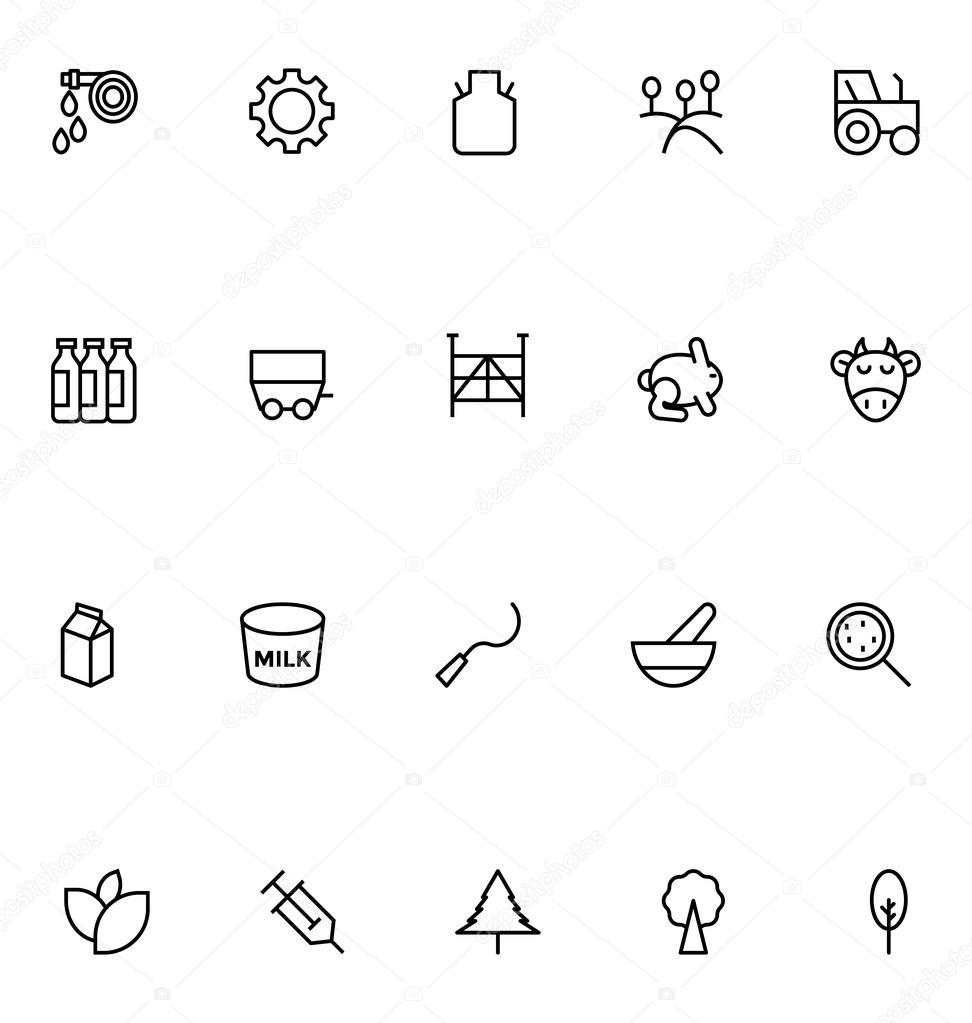 Agriculture Line Vector Icons 5
