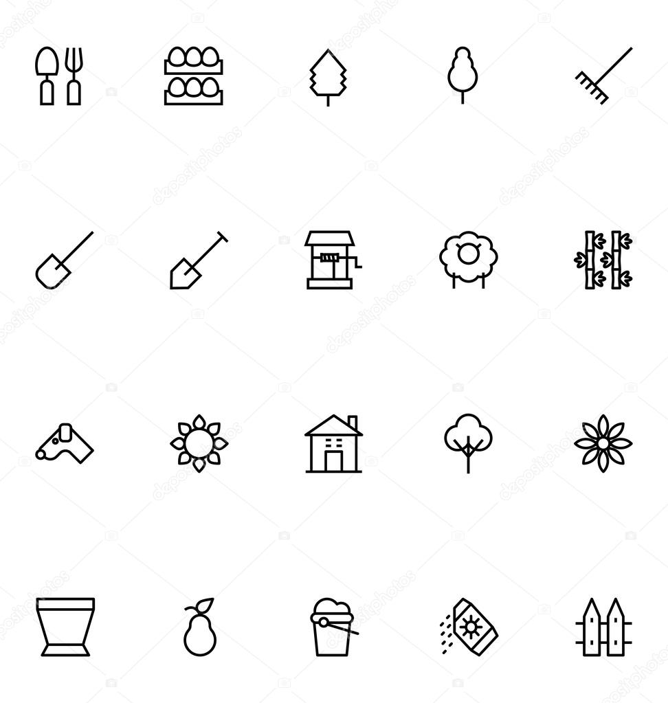 Agriculture Line Vector Icons 4