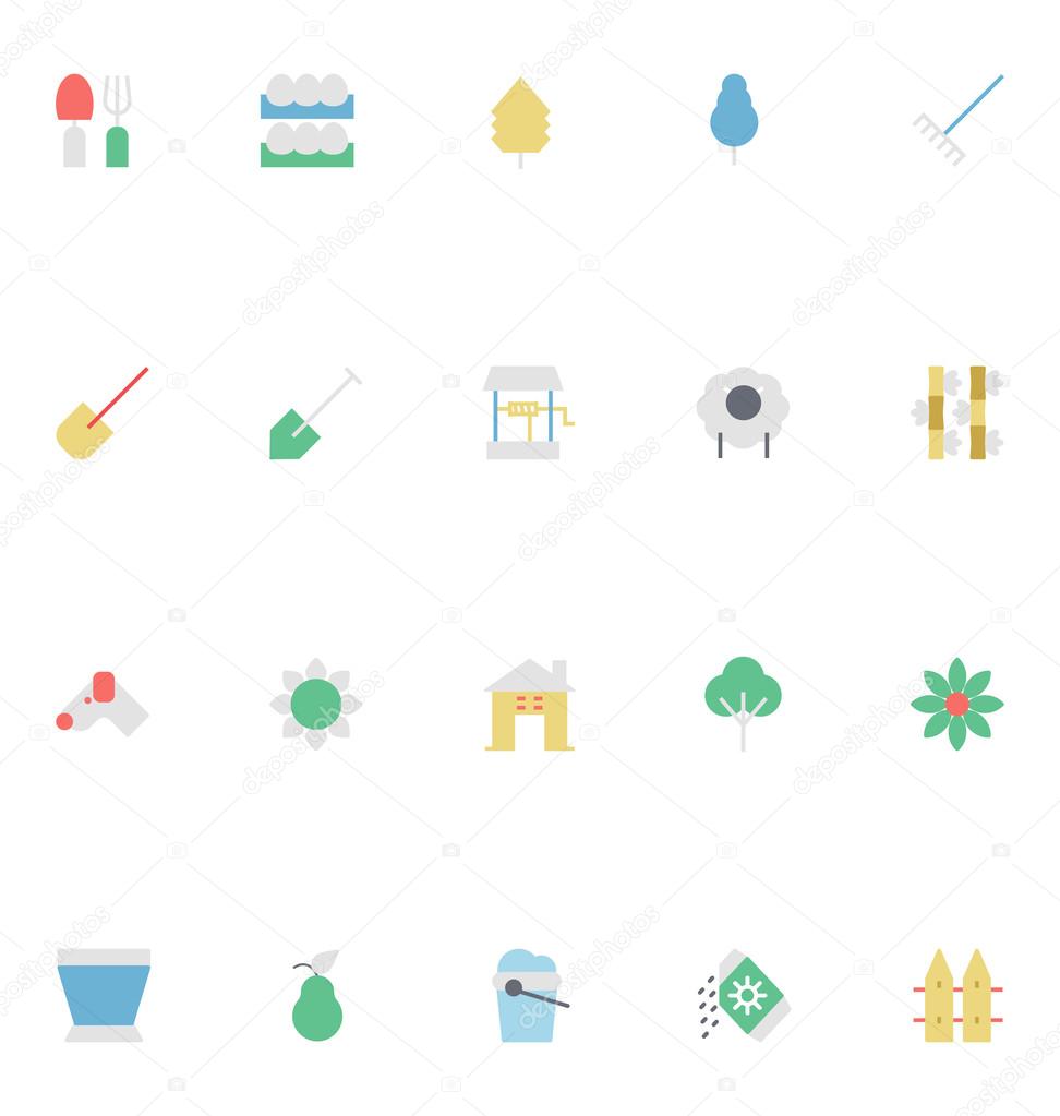 Agriculture Colored Vector Icons 4