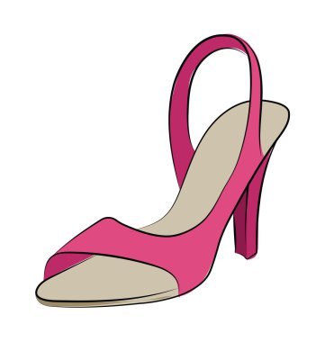 Slingback el çizilmiş vektör simgesi