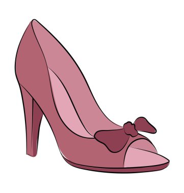 Slingback el çekilmiş renkli vektör simgesi