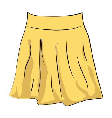 Skirt Colored Sketchy Vector Icon