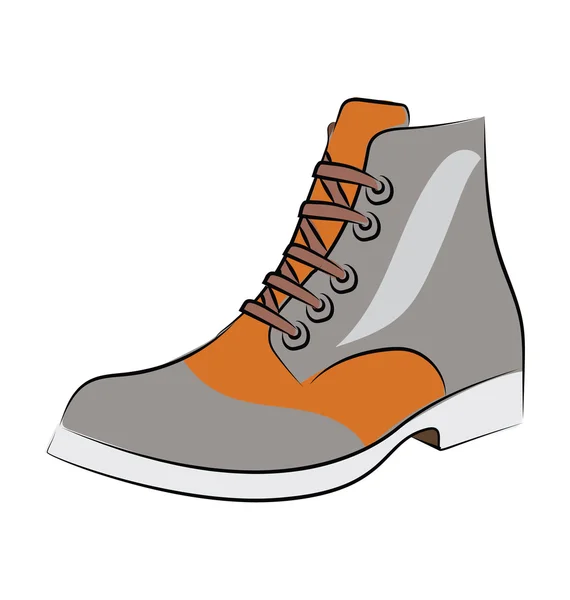 Boot Hand getekend schetsmatig Vector Icon — Stockvector