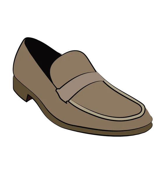 Brogue Schuhe farbige Vektor-Symbol — Stockvektor