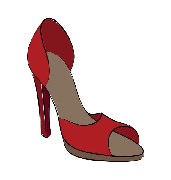 Sling Chaussures colorées Sketchy vectoriel icône — Image vectorielle
