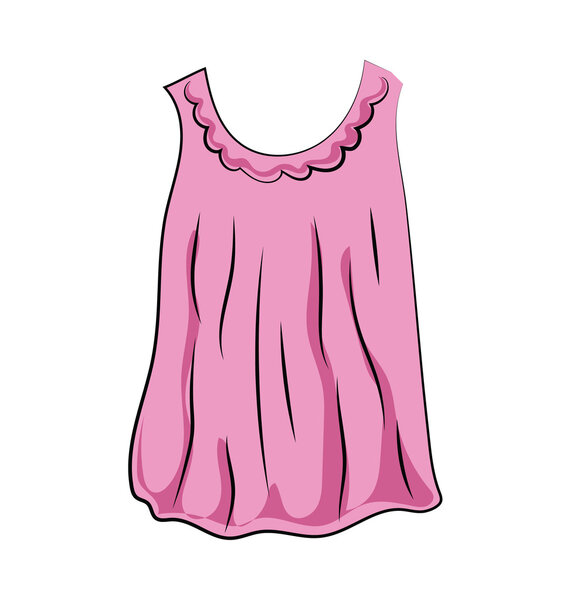 Блузовый цветной векторный значок
