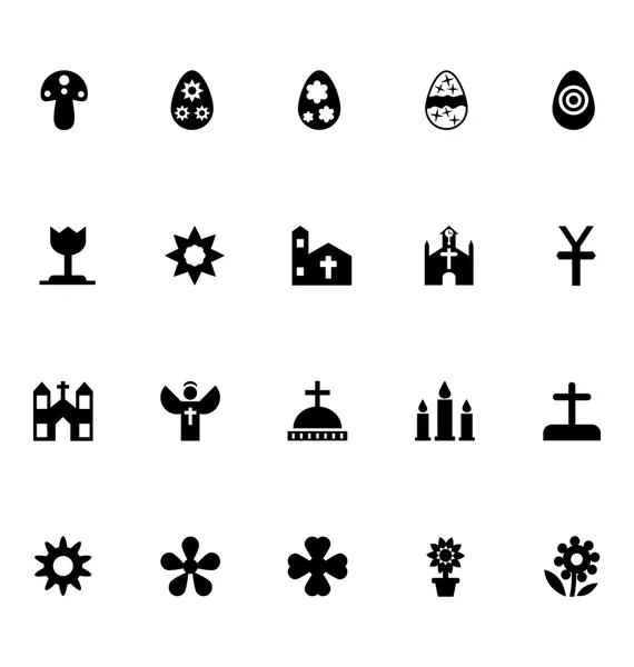 Iconos de Vector de Pascua 6 — Vector de stock