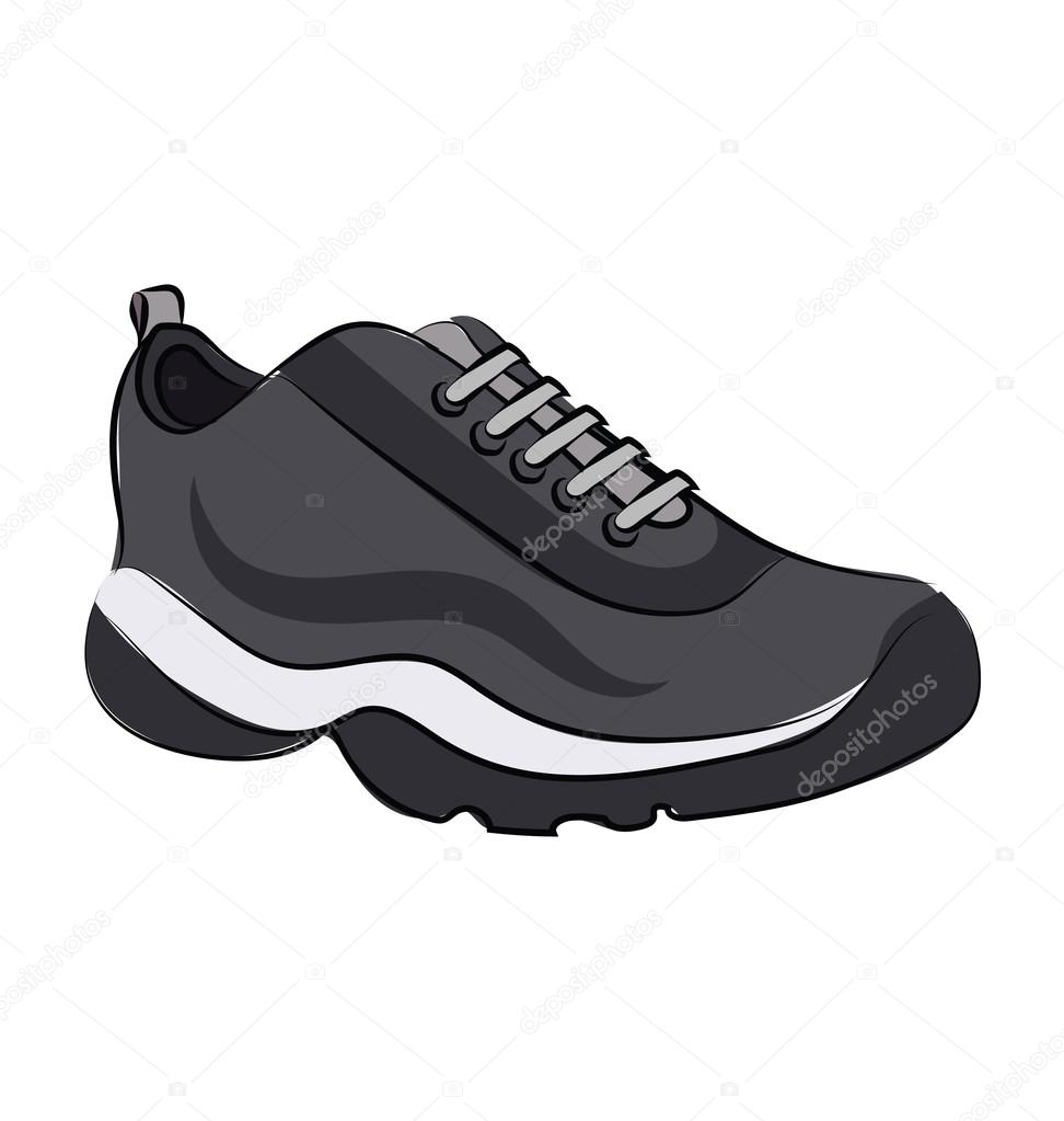 Sneakers Hand Drawn Colored Vector Icon