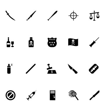 Suç vektör simgeler 2