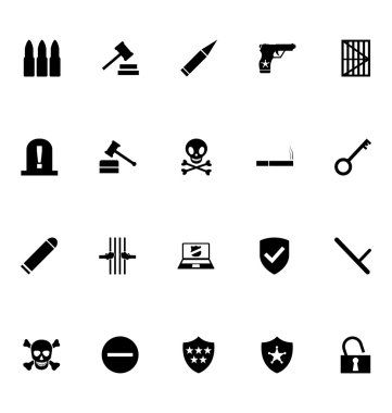 Suç vektör simgeler 3