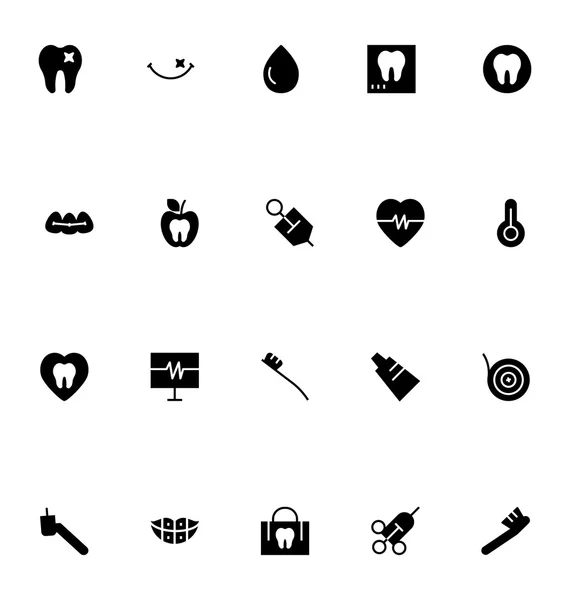 Dental Vector Icons 4 — Stok Vektör