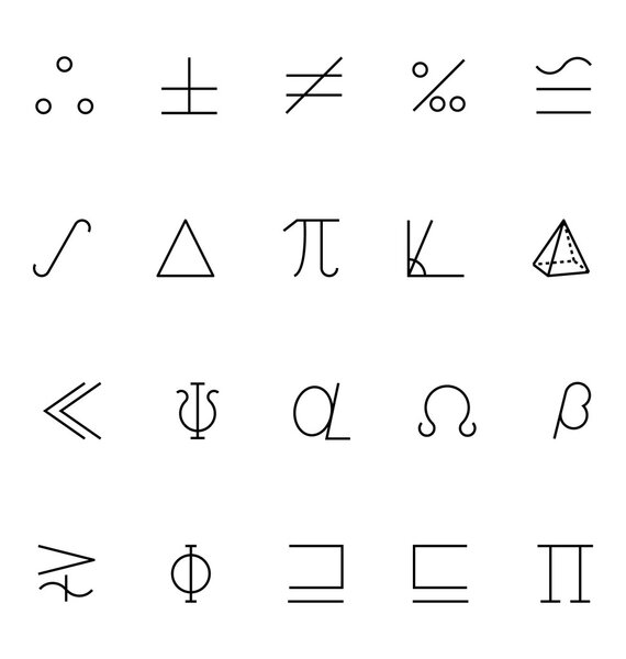 Mathematics Vector Icons 7