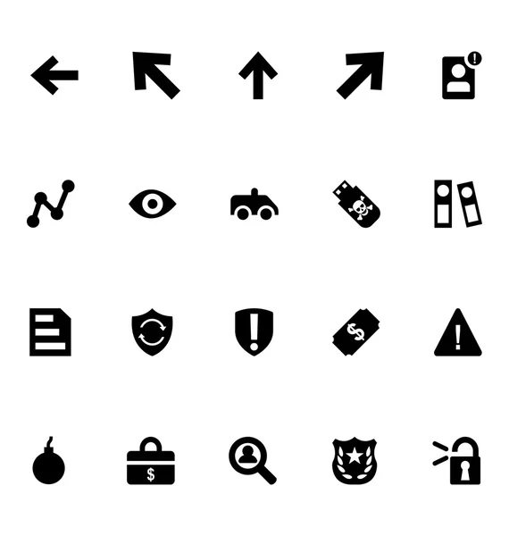 Brottslighet Vector ikoner 6 — Stock vektor