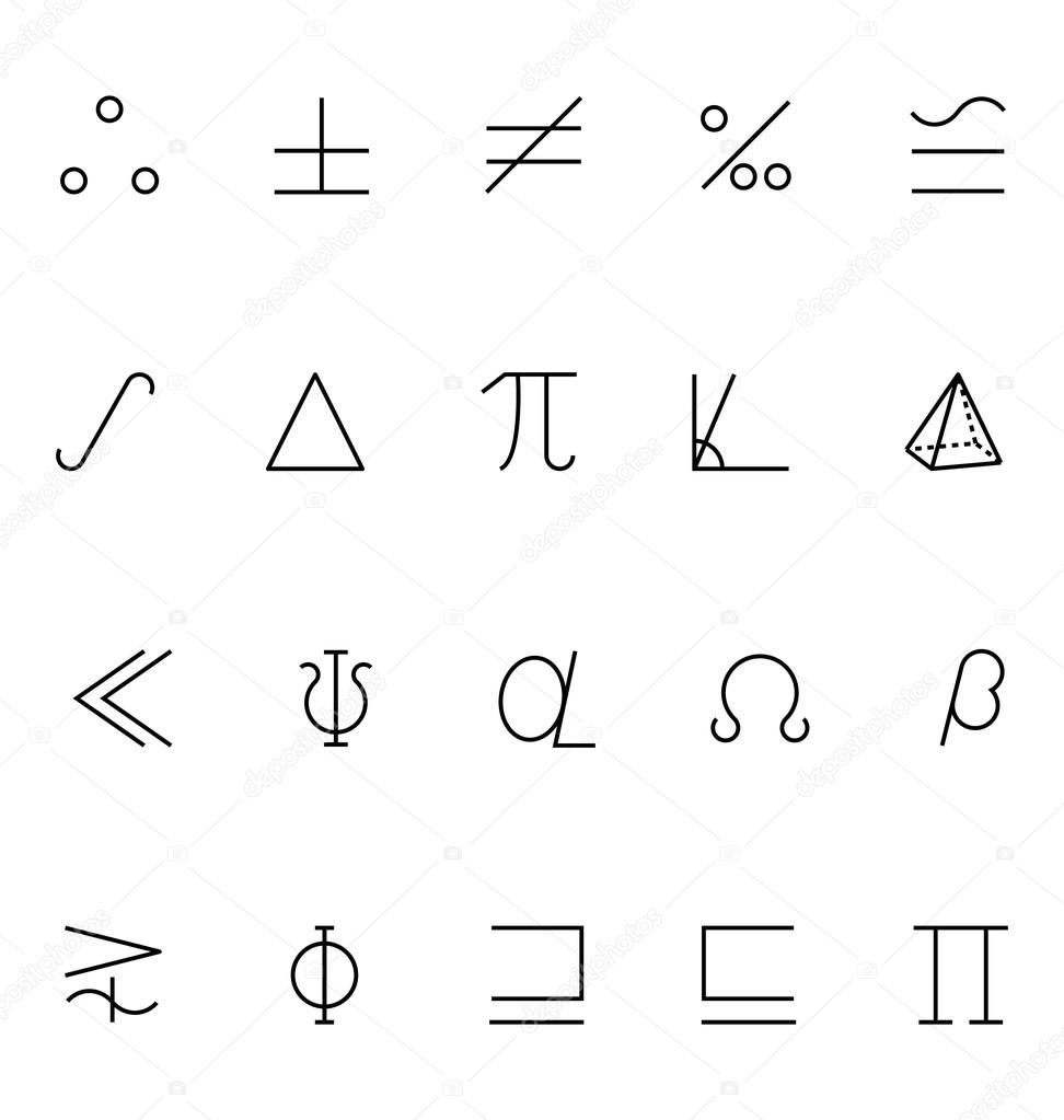 Mathematics Vector Icons 7