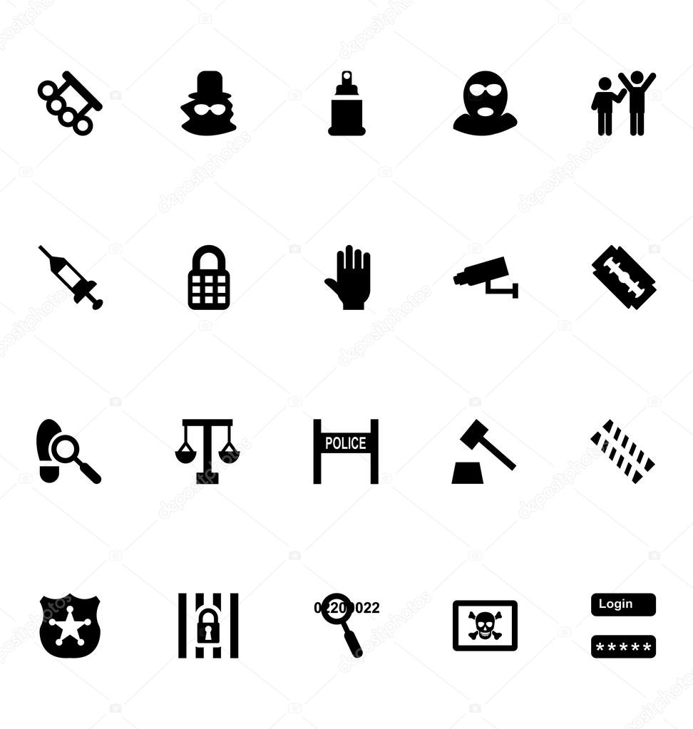 Crime Vector Icons 4