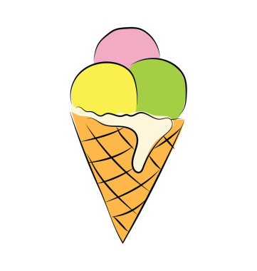 Koni el çizilmiş vektör simgesi