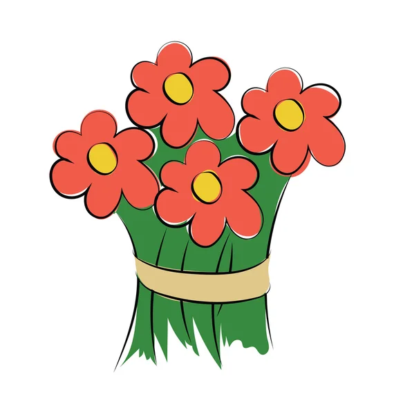 Bouquet Hand Drawn Sketchy Vector Icon — Stock Vector