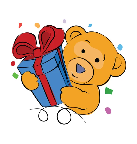 Hediye renkli yarım yamalak vektör simgesi