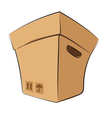 Paket renkli yarım yamalak vektör simgesi