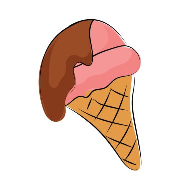 Koni el kabataslak çizilmiş vektör simgesi