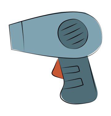 Saç kurutma makinesi renkli yarım yamalak vektör simgesi