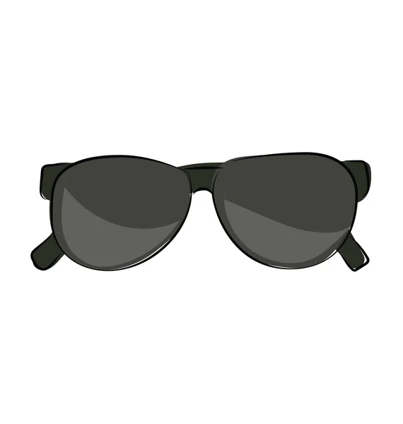 Sunglasses Hand Drawn Colored Vector Icon — Stock Vector