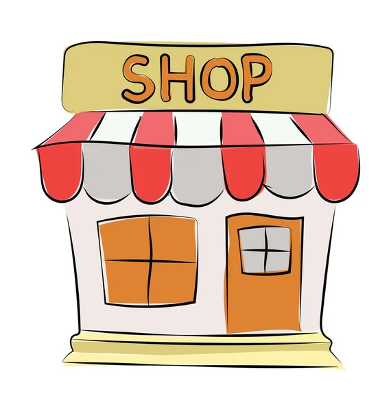 Icono vectorial vectorial de colores de tienda — Vector de stock