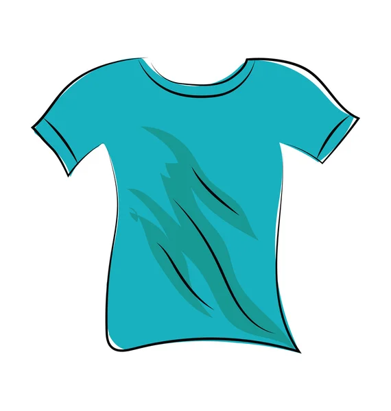 Camisa Sketchy Color Vector Icono — Vector de stock