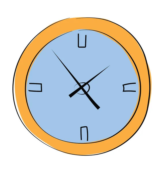 Reloj dibujado a mano vectorial incompleto icono — Vector de stock