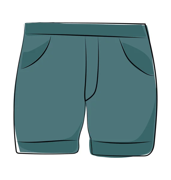 Pantalones cortos Sketchy Color Vector Icono — Vector de stock