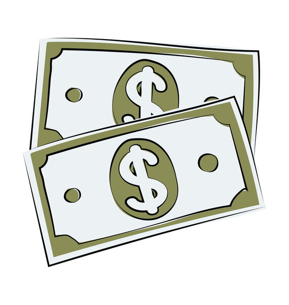 Currency Note Hand Drawn Vector Icon