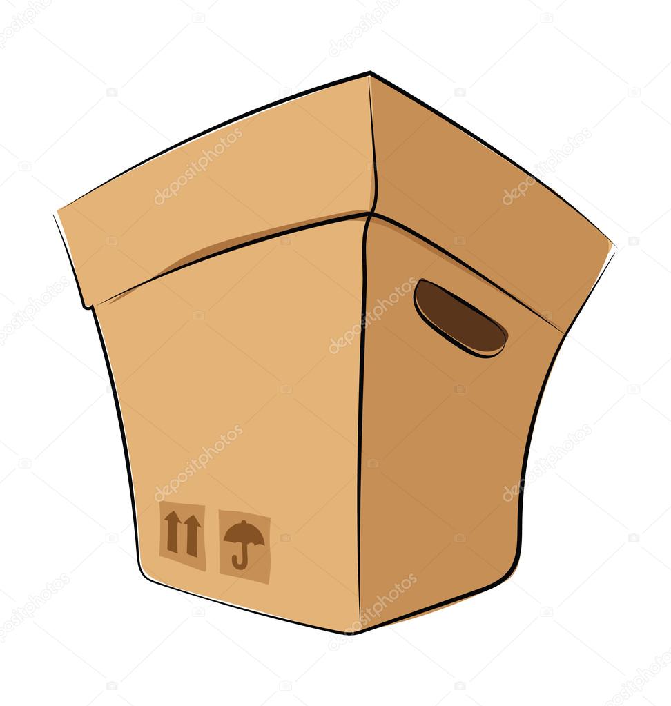 Package Colored Sketchy Vector Icon