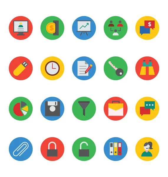 Business en Financiën Vector Icons 5 — Stockvector