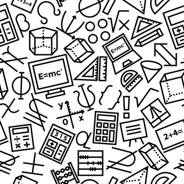 Matematik kesintisiz el çekilmiş Icon desen