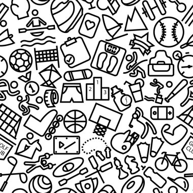 Spor Dikişsiz el çekilmiş Icon desen