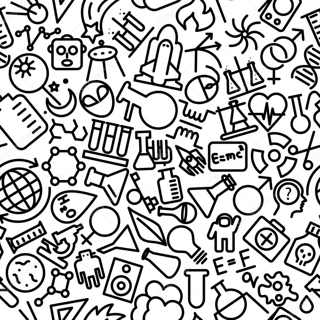 Science Hand Drawn Outline Icon Pattern