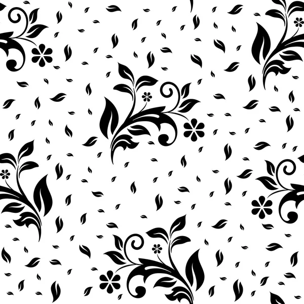 Floral Hand Drawn Seamless Pattern — Stock Vector