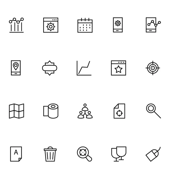 Productiviteit en ontwikkeling Vector iconen 6 — Stockvector