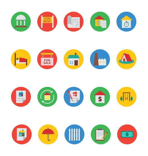 Onroerend goed Vector Icons 6 — Stockvector