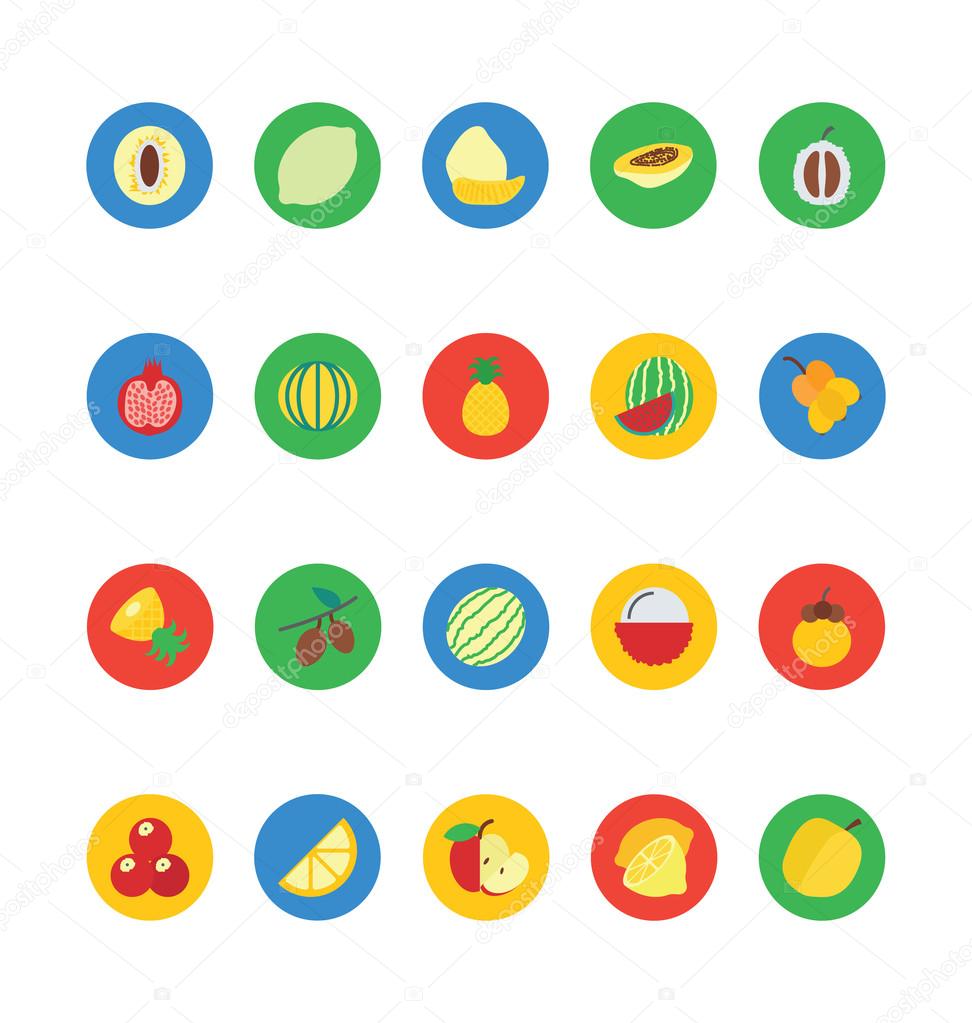 Fruit and Vegetable Vector Icons 2